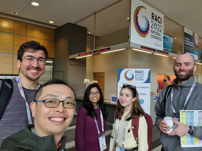 Chief Investigator Wallace Wong and members of his research group attend the RACI National Congress in Brisbane.  